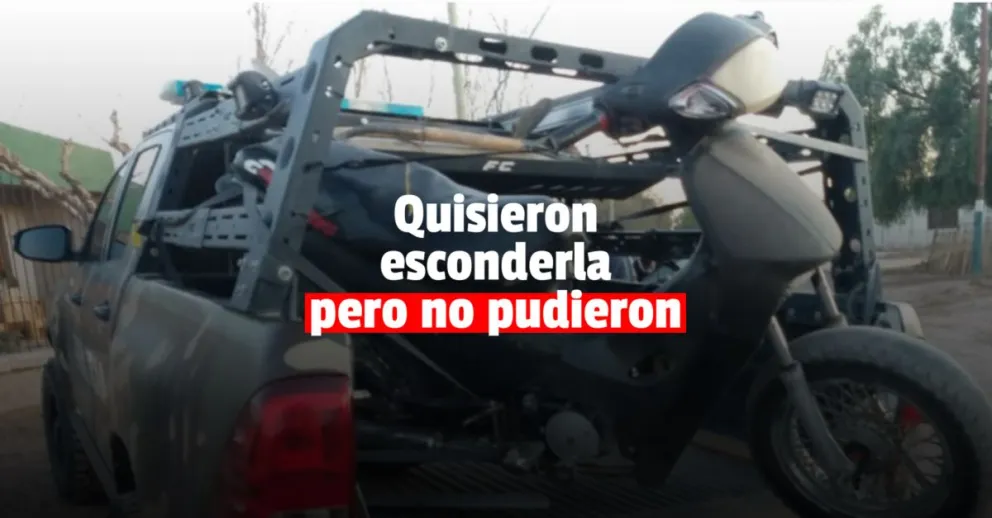 La policía logró encontrar una moto robada que había sido repintada