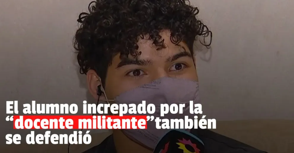 El alumno increpado por la docente "adoctrinadora" rompió el silencio 
