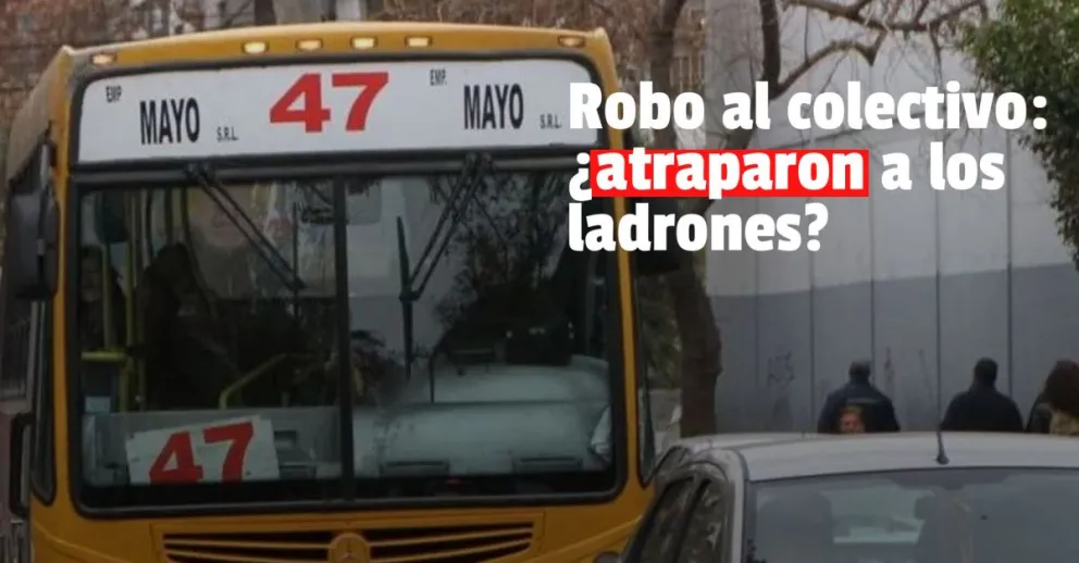 Atraparon a uno de los ladrones que robó en un colectivo de La Mayo