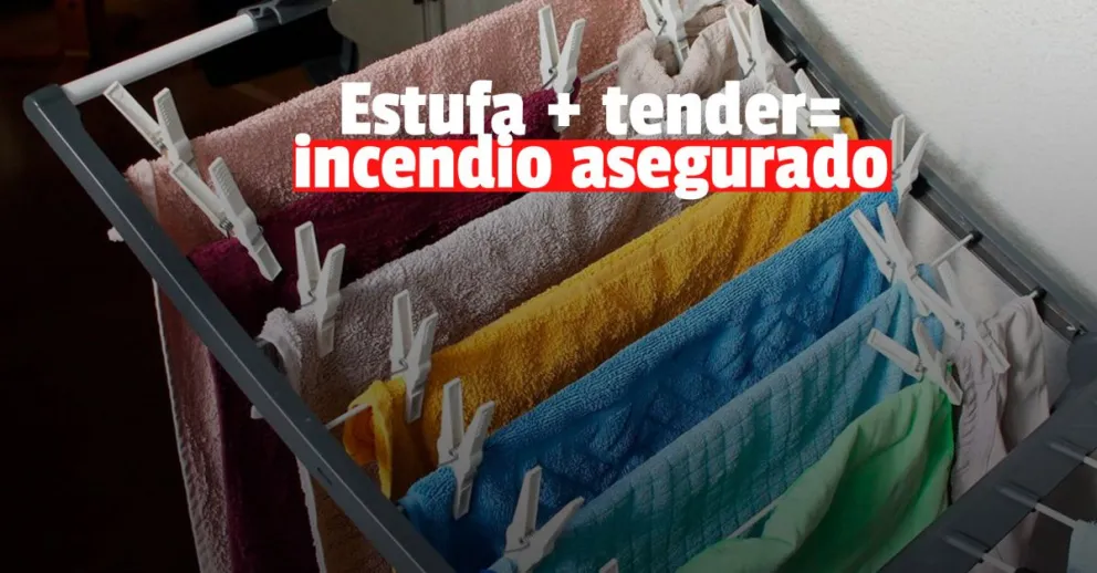 Por secar la ropa con una estufa se le incendió la casa