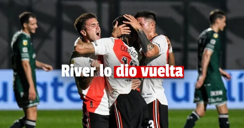 Con gol de Enzo Pérez sobre el final, River le ganó 2-1 a Sarmiento por la Liga Profesional