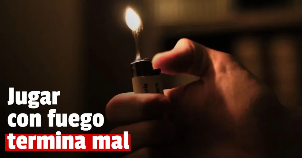 Un niño jugaba con un encendedor y prendió fuego la habitación de una casa
