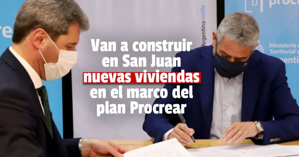 En Buenos Aires Sergio Uñac y Ferraresi firmaron nuevos convenios para seguir implementando soluciones habitacionales