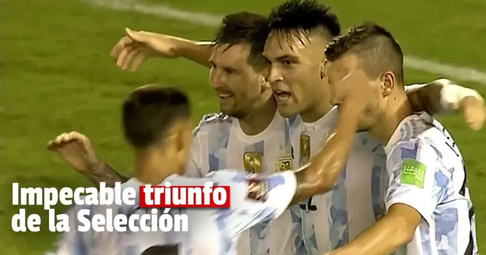En el primer partido tras el título en la Copa América, Argentina liquidó a Venezuela por 3 a 1