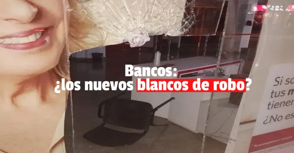 Otro banco como objetivo de los delincuentes: se robaron una notebook