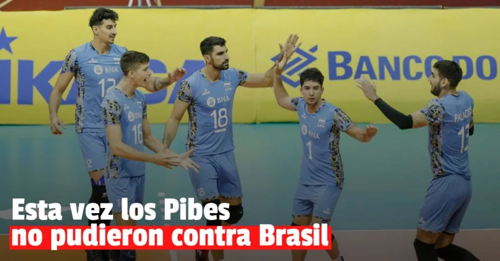 Argentina perdió la final del Sudamericano de vóley frente a Brasil
