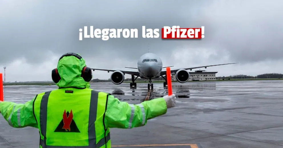 Llegó al país el primer cargamento de vacunas Pfizer