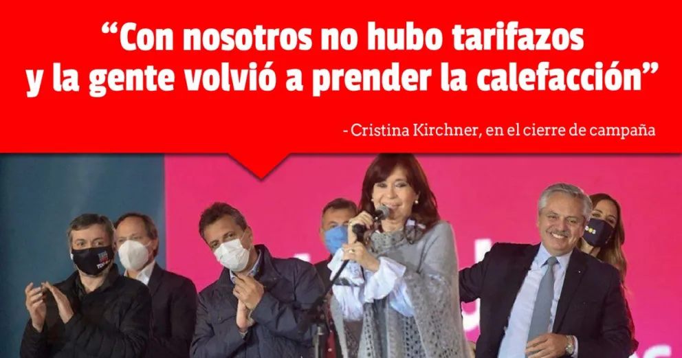 Cristina Kirchner junto a Alberto Fernández cerró la campaña nacional del Frente de Todos