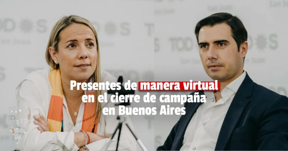 Los precandidatos locales siguieron desde San Juan el cierre de campaña del Frente de Todos en Buenos Aires