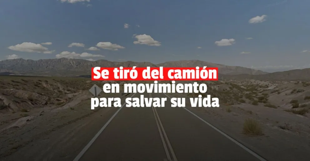 Se quedó sin frenos en el camión y saltó con el vehículo en movimiento para no caer al vacío
