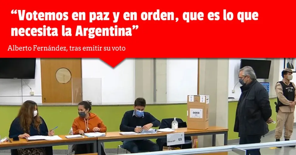 Votó Alberto Fernández 