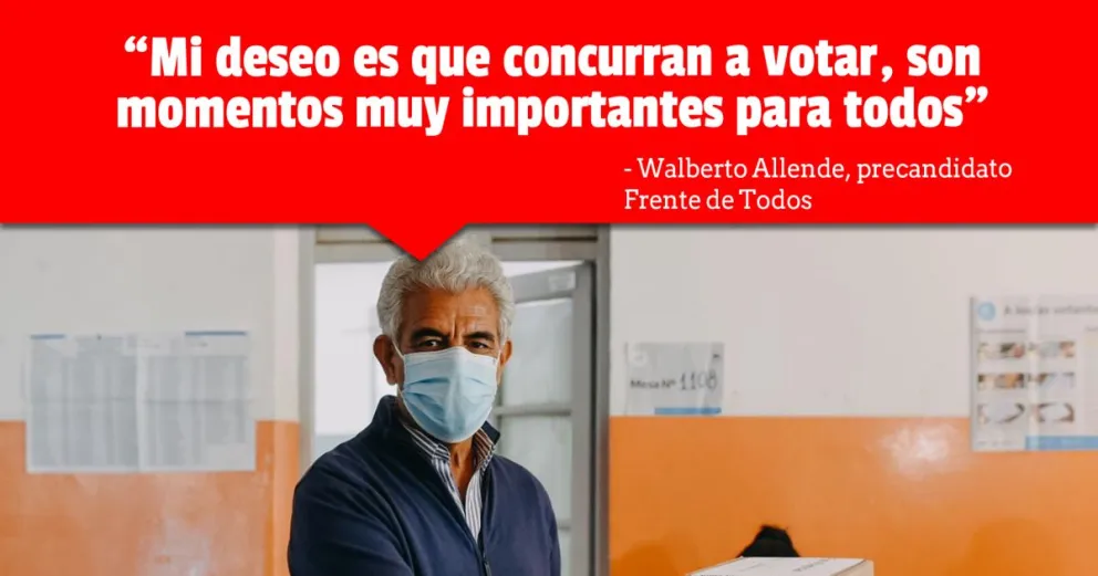 Walberto Allende votó y pidió trabajar en unidad a pesar de los resultados