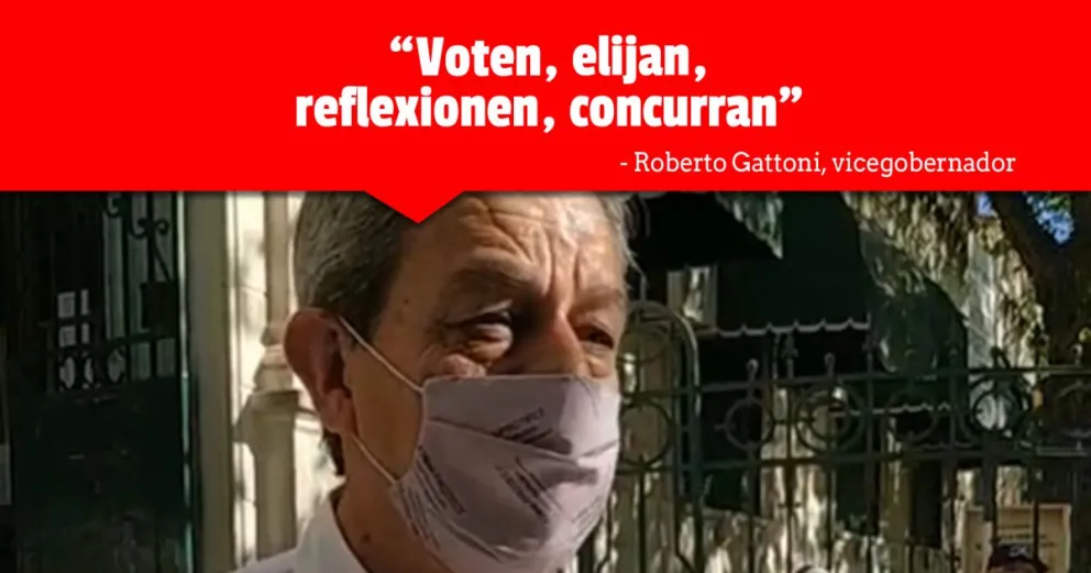 Roberto Gattoni votó y expresó: "Esta es la herramienta más potente en democracia para elegir nuestro destino"