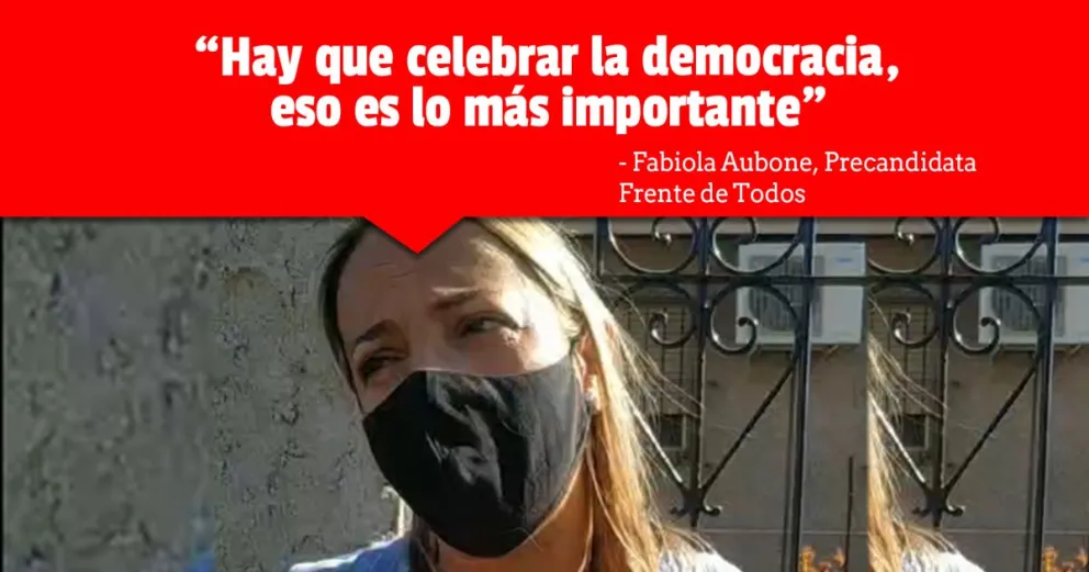 Fabiola Aubone votó y aseguró que la gente concurre con buen ánimo