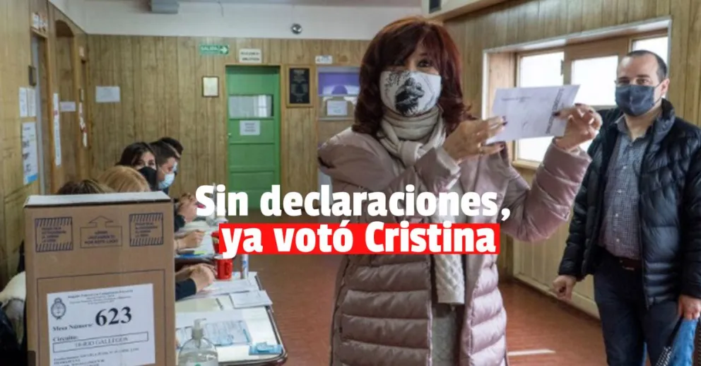 PASO 2021: Cristina Fernández votó en Río Gallegos