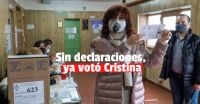 PASO 2021: Cristina Fernández votó en Río Gallegos