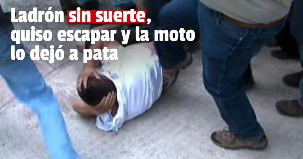Le robó a una mujer en Chimbas y entre los vecinos lo detuvieron