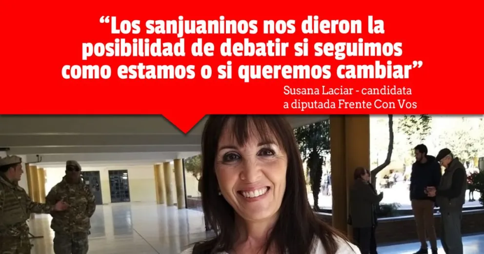 Laciar conforme con el resultado en San Juan y en todo el país