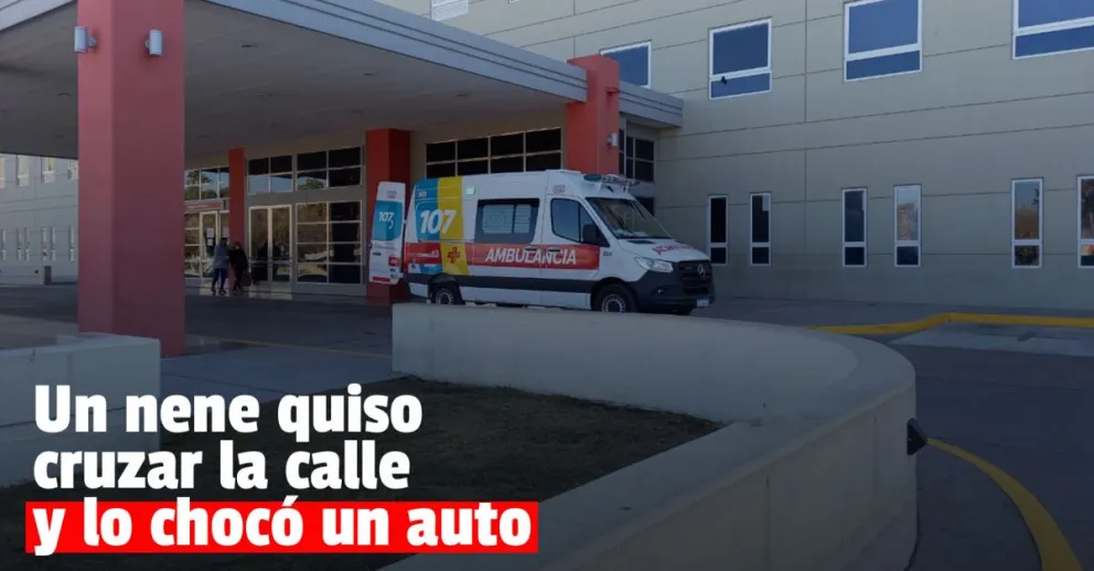 Un niño terminó hospitalizado luego de ser embestido por un automóvil