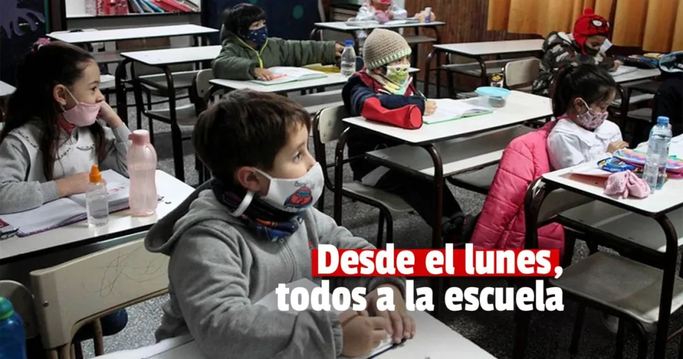 Se adelanta la presencialidad plena y desde la próxima semana todos los estudiantes irán a la escuela