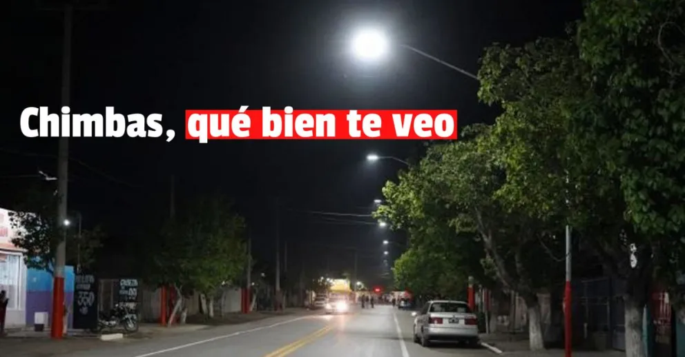 Con una inversión de $8.000.000, Chimbas estrenó 10 kilómetros de iluminación LED