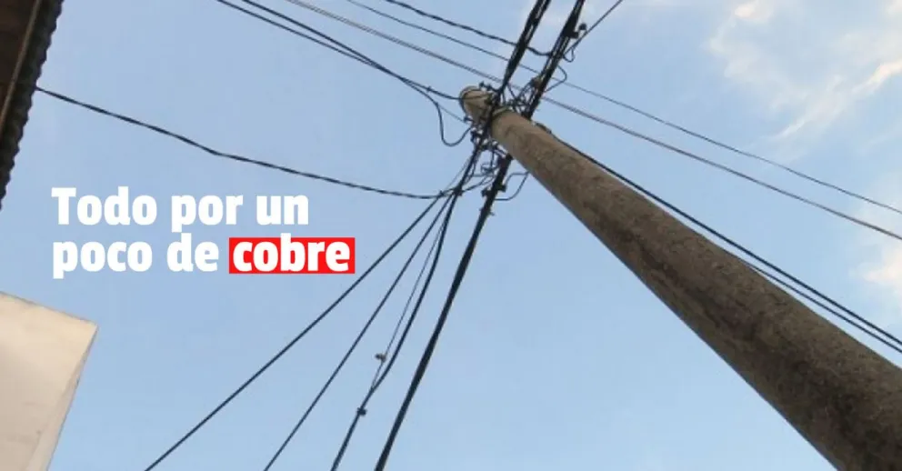 Por intentar robar un cable sufrió una descarga eléctrica
