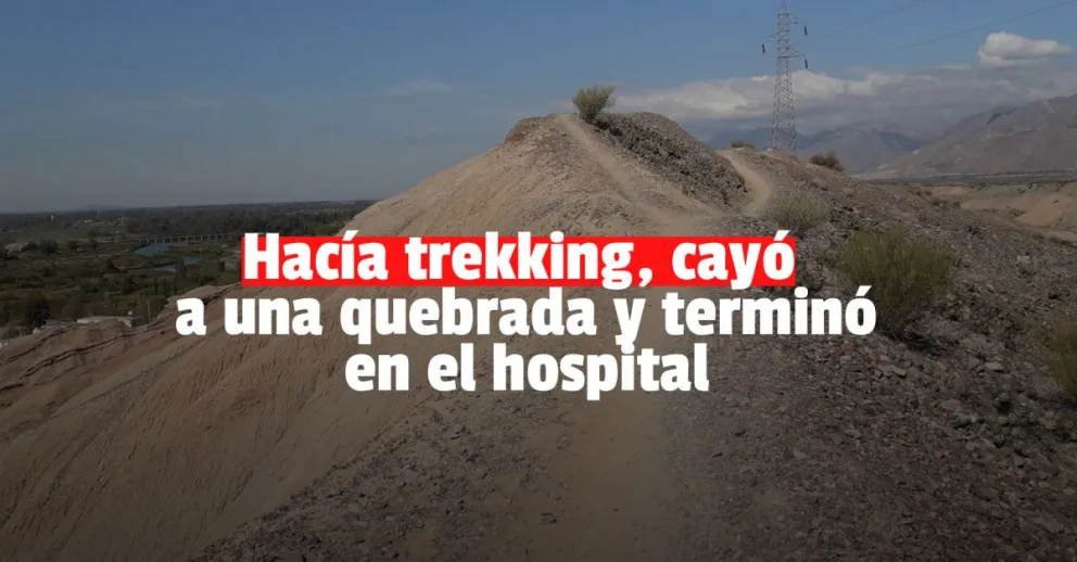 Una trekkinista cayó a una quebrada y fue rescatada por el GERAS