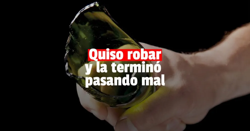 Un hombre detuvo a un delincuente de un botellazo en la cabeza