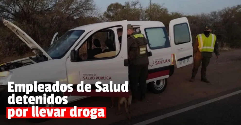 Detuvieron a dos empleados de Salud por trasladar droga en un vehículo oficial