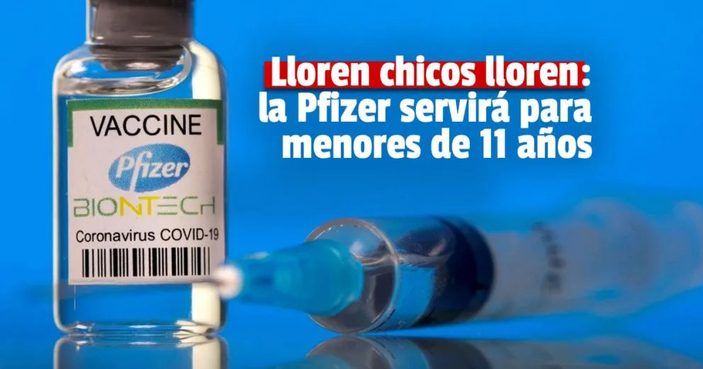 Pfizer anunció que su vacuna contra el Covid es segura para niños de entre 5 y 11 años
