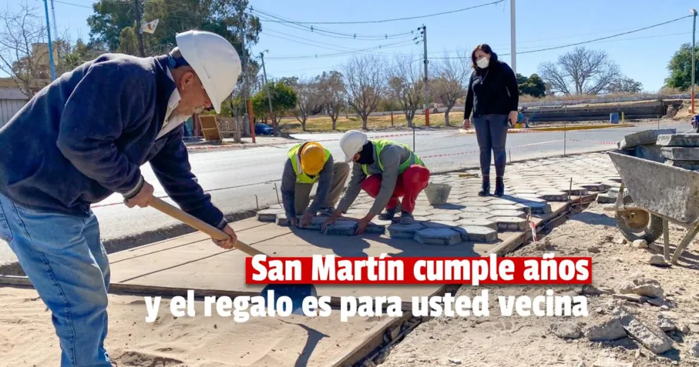 San Martín celebró su aniversario con obras para los vecinos y vecinas
