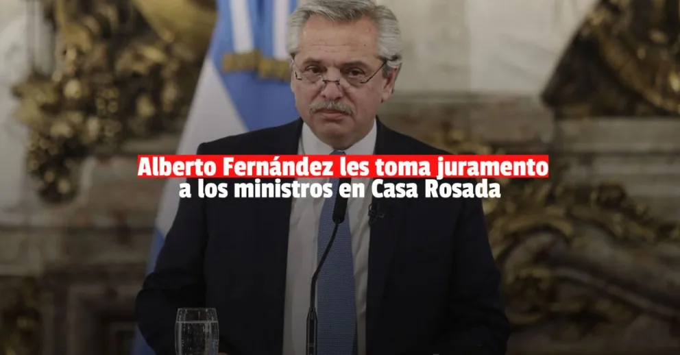 Alberto Fernández toma juramento a los nuevos ministros de su gabinete