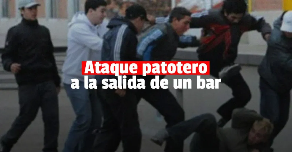 Una patota agredió a un joven a la salida de un bar