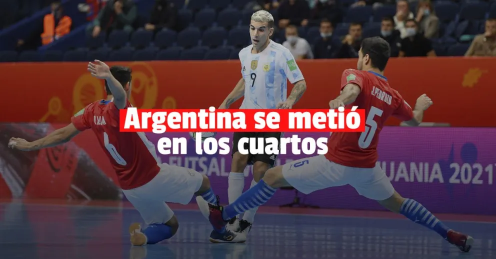 Mundial de futsal: Argentina le ganó 6 a 1 a Paraguay y en cuartos de final se enfrentará a Rusia