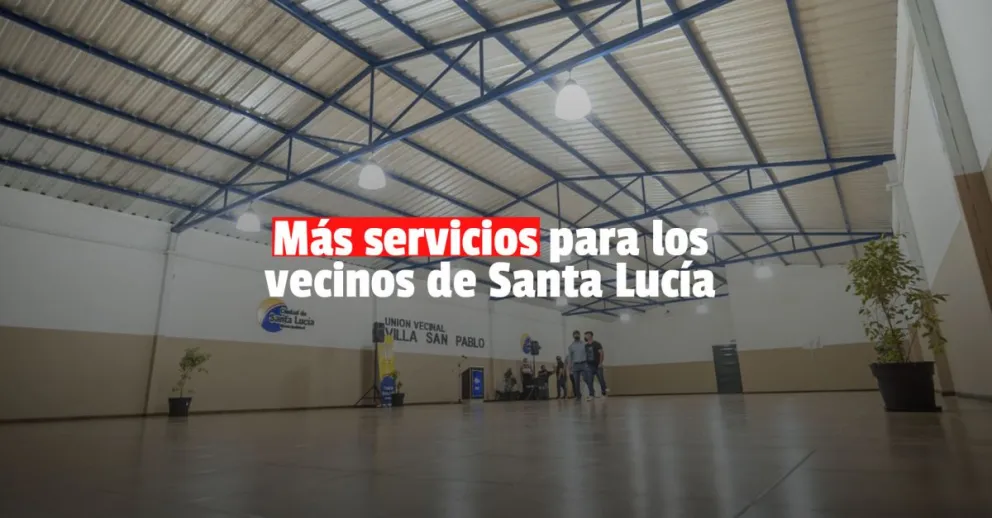 Santa Lucía: se inauguró un nuevo SUM en villa San Pablo 