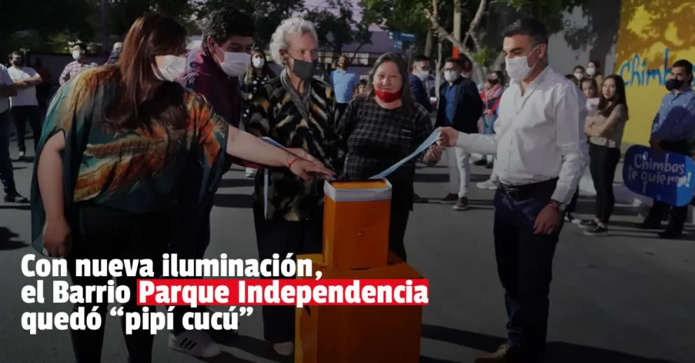 Chimbas: inauguraron iluminación Led en el Barrio Parque Independencia