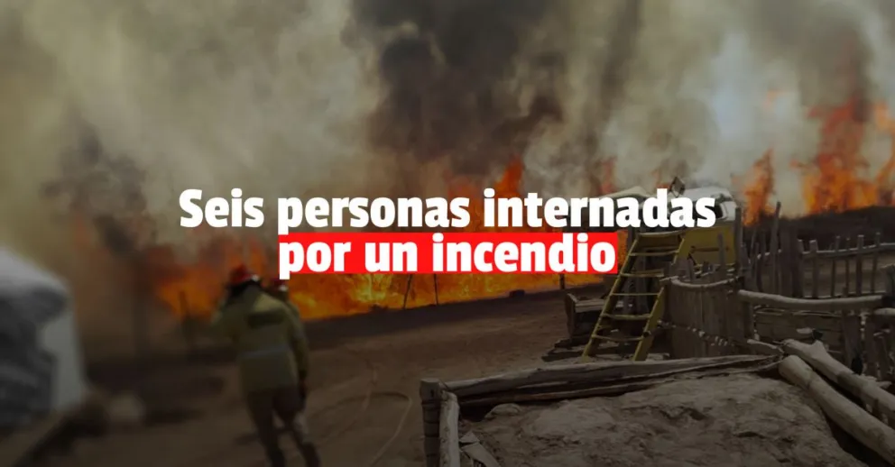 Un incendio provocó importantes pérdidas en viviendas y seis personas terminaron internadas