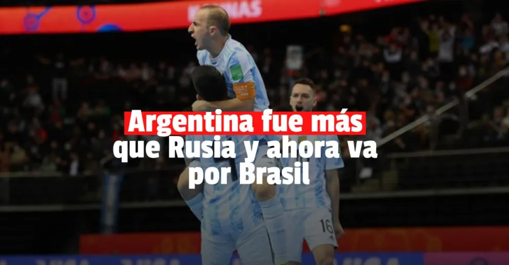 Mundial de Futsal: Argentina derrotó a Rusia en los penales y avanzó a la semifinal