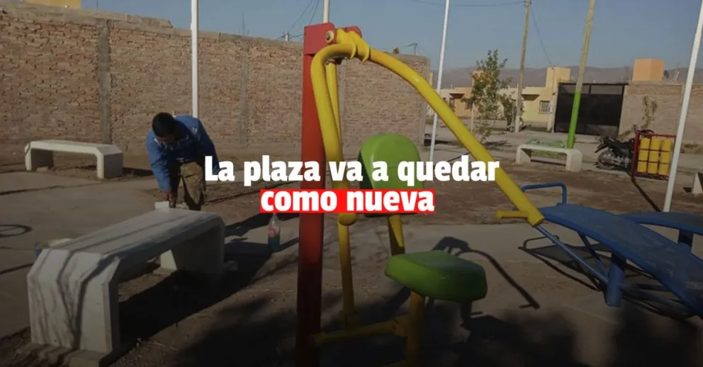 Pocito: trabajan en la recuperación y puesta en valor de plazas y espacios públicos