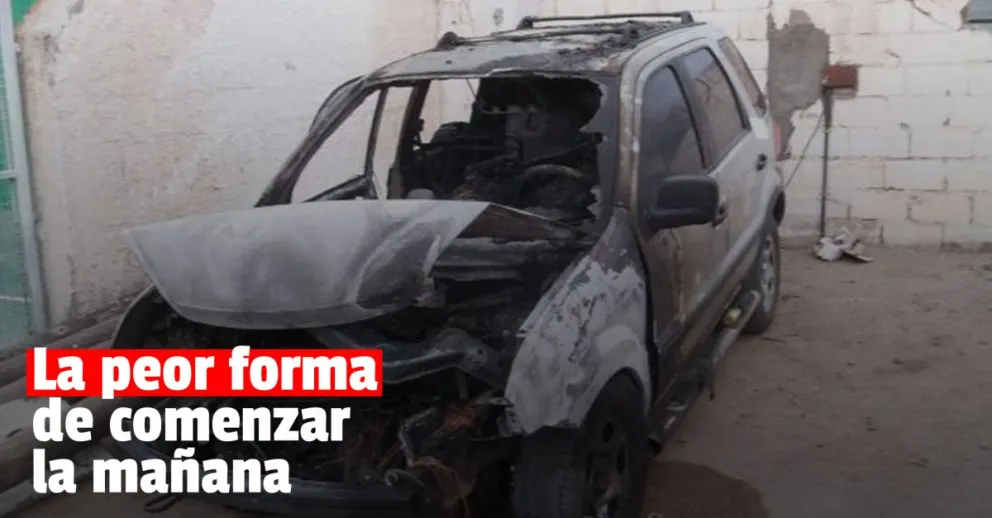 Dejó su camioneta estacionada y cuando regresó se le había prendido fuego
