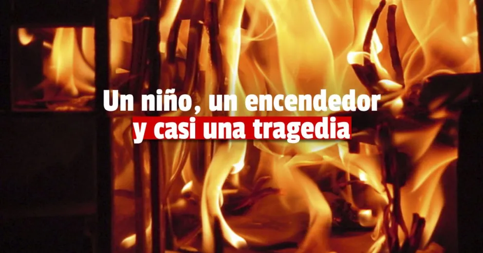 Un niño de tres años jugaba con un encendedor y prendió fuego gran parte de su casa