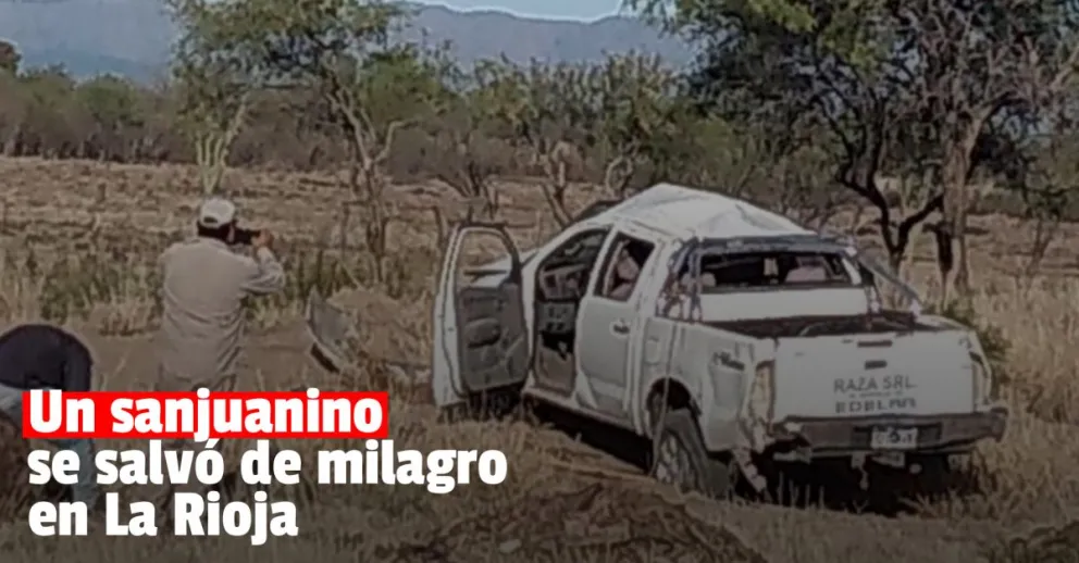 Un sanjuanino se salvó en un siniestro vial en La Rioja pero su compañero perdió la vida