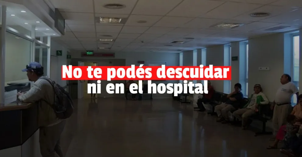 Quiso robar un celular en el hospital, le cerraron la puerta y terminó detenida.