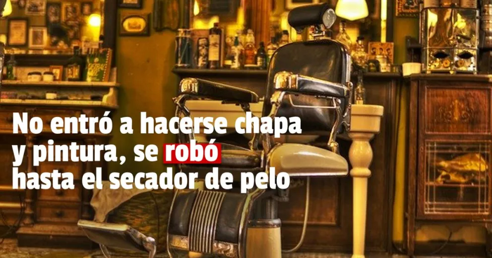 Reventaron la ventana de una barbería y robaron varios elementos