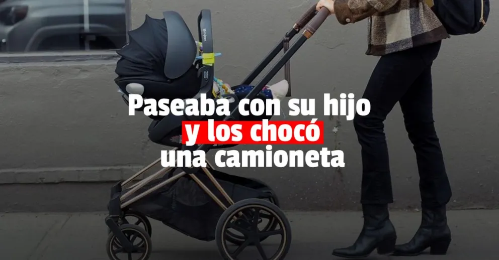 Una madre y su bebé fueron atropellados por una camioneta