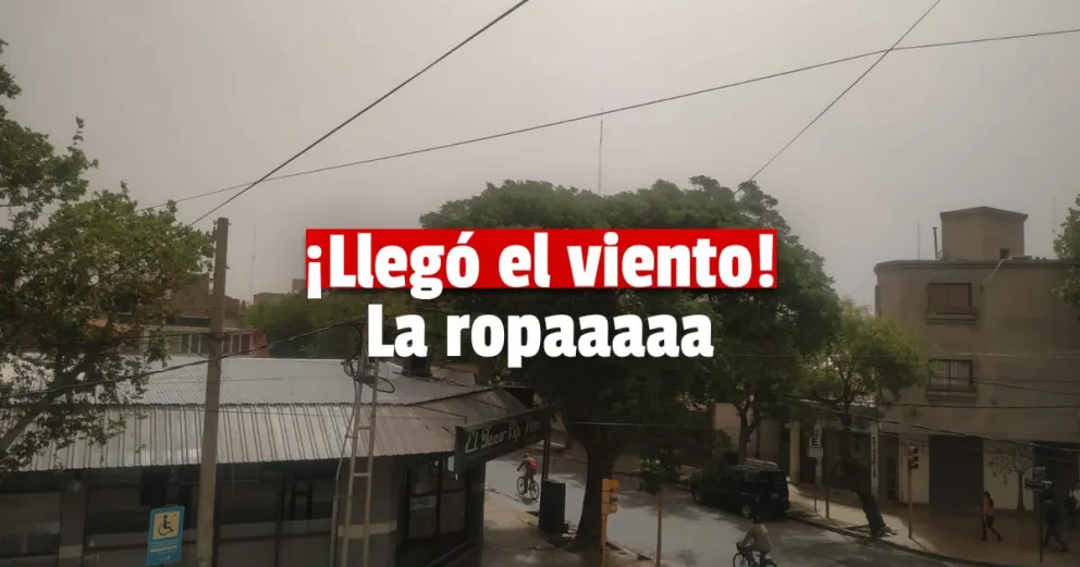 Video: el viento llegó a varios departamentos y ya circulan las primeras imágenes 