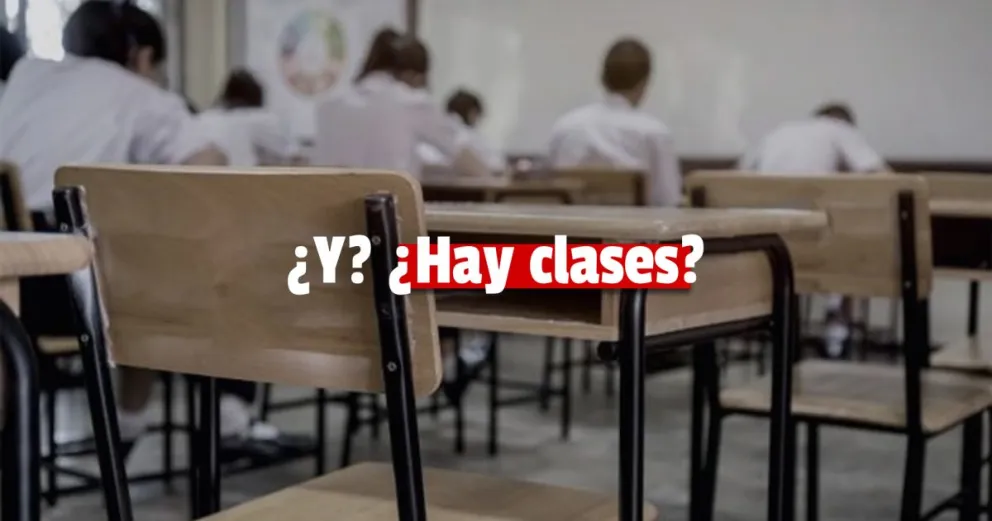 Pese al fuerte viento, las clases continúan siendo normales
