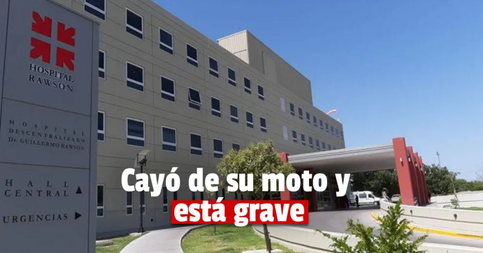 Un anciano sufrió una caída de su moto y quedó en terapia intensiva
