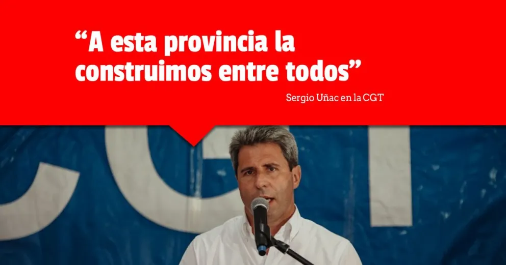 Uñac partició de una acto organizado por la CGT y alentó a seguir trabajando de cara al 14 de noviembre