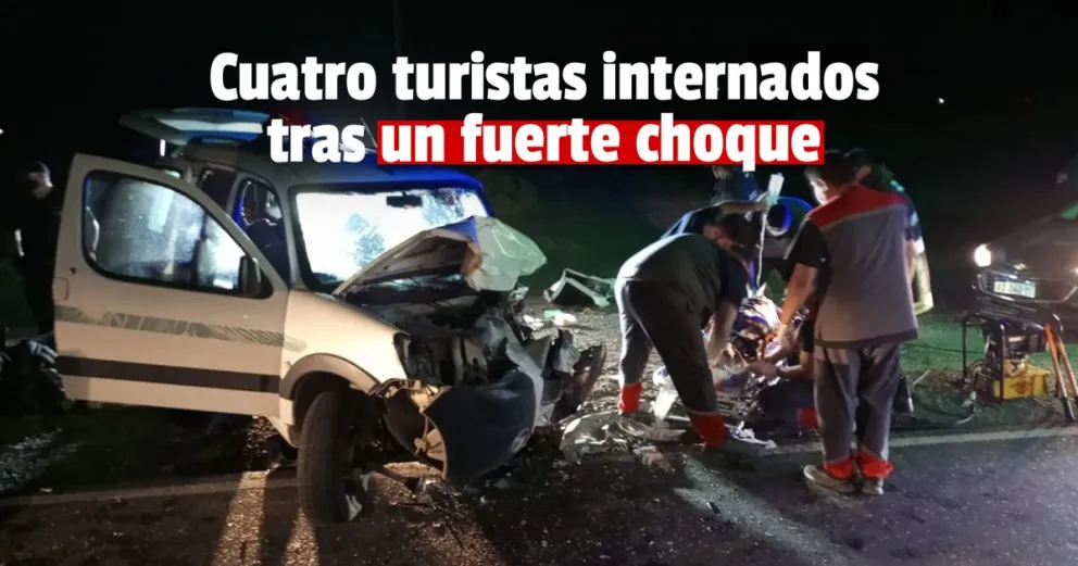 Fuerte choque en 25 de Mayo dejó a varios turistas internados